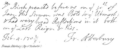 Francis Atterbury (Vescovo di Rochester) da English School