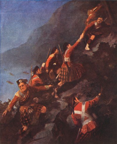 Gli Highlander di Fraser assaltano le alture a Quebec da English School