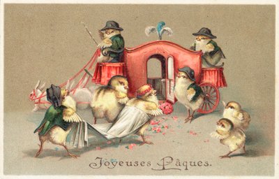 Cartolina di Pasqua francese da English School