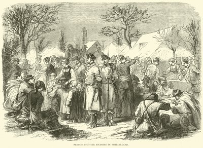 Soldati fuggitivi francesi in Svizzera, novembre 1870 da English School