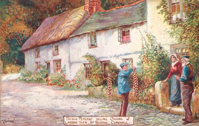 Venditore di cipolle francese, Ladden Vern, St Keverne, Cornovaglia da English School