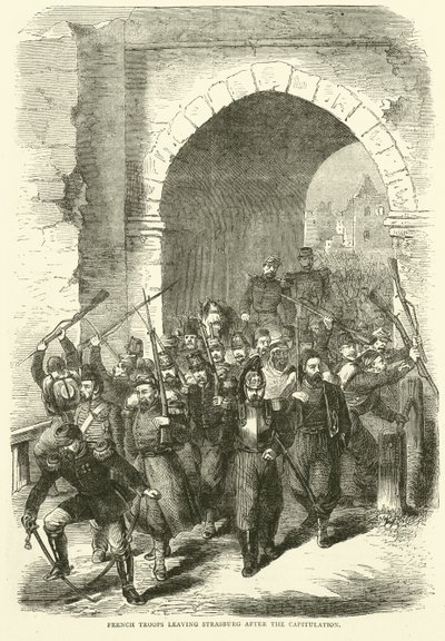 Truppe francesi che lasciano Strasburgo dopo la capitolazione, settembre 1870 da English School