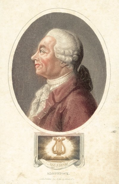 Friedrich Gottlieb Klopstock, poeta tedesco (incisione colorata) da English School