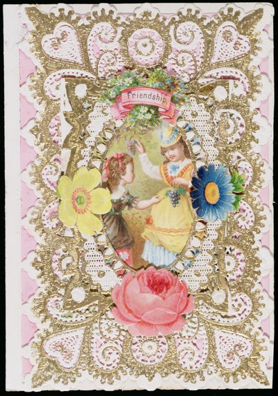 Amicizia, biglietto di San Valentino, c.1870 da English School