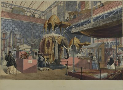 Da "Immagini complete della Grande Esposizione del 1851" di Dickinson, pubblicato nel 1854 India No. 4, 1854 da English School