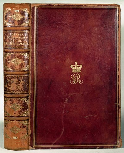 Copertina del Dizionario della lingua inglese di Johnson da English School