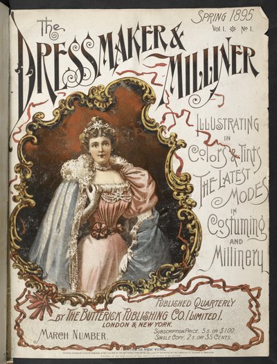 Copertina. La sarta e modista. 1895 da English School
