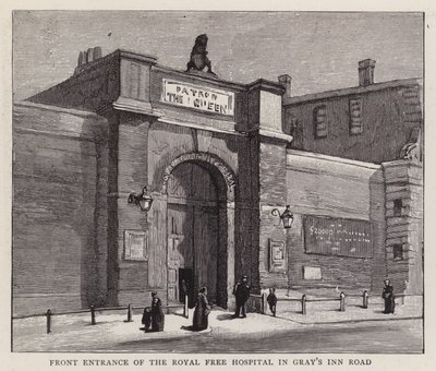 Ingresso principale del Royal Free Hospital, Gray