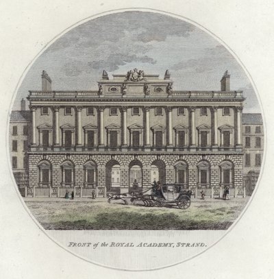 Facciata della Royal Academy, Strand, Londra da English School