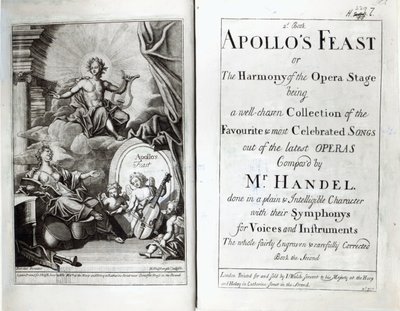 Frontespizio per Apollos Feast, c.1734 da English School