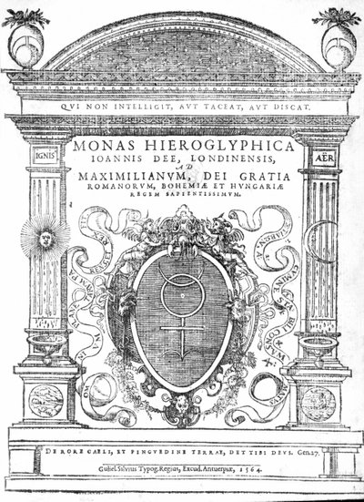 Frontespizio di Monas Hieroglyphica di John Dee, pubblicato nel 1564 da English School