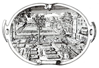 Frontespizio, da The Herball, di John Gerard (1545-1607), pubblicato nel 1597 da English School