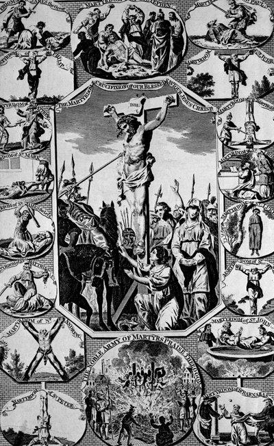 Frontespizio da The New and Complete Book of Martyrs di Paul Wright da English School