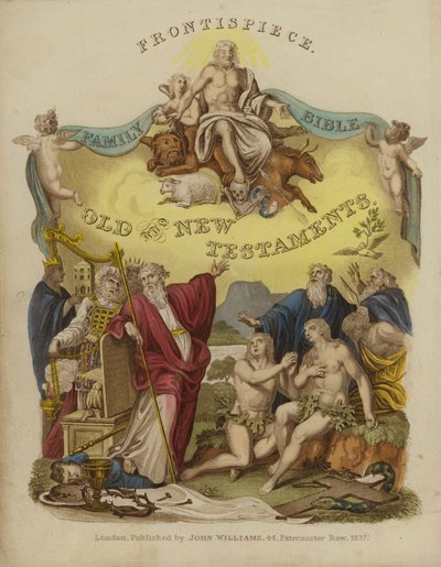 Frontespizio di una Bibbia di famiglia da English School