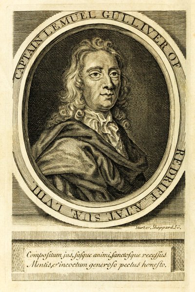 Frontespizio ritratto del capitano Lemuel Gulliver da 