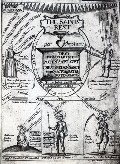 Frontespizio di Il riposo eterno dei santi di Richard Baxter, stampato nel 1652 da English School