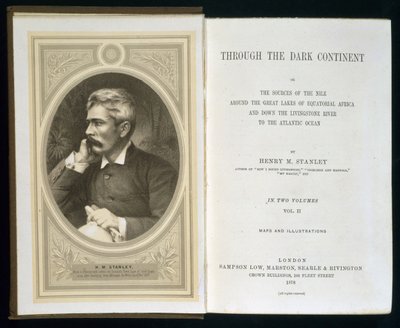 Frontespizio di Through the Dark Continent, di Henry M. Stanley, pubblicato nel 1878 da English School