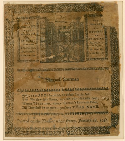 Fiera del gelo del 1740. Souvenir da English School