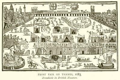 Fiera del Gelo sul Tamigi, 1683 da English School