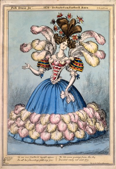 Abito completo per _ 1828 - Dedicato alla razza piumata, 1828 da English School