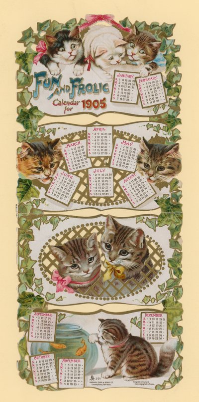 Divertimento e allegria, calendario per il 1905 da English School