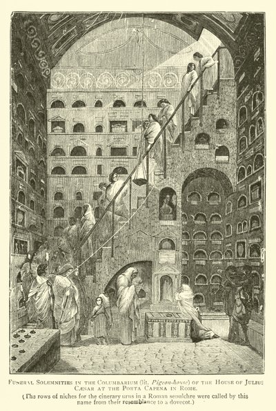 Solennità Funebri nel Colombario (lit Casa dei Piccioni) della Casa di Giulio Cesare alla Porta Capena a Roma da English School