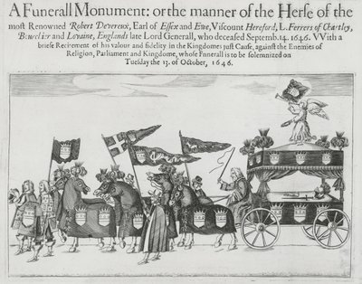 Corteo funebre di Robert Devereux, 3º conte di Essex da English School