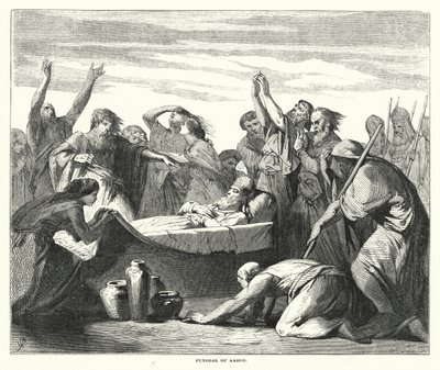 Funerale di Aronne (incisione) da English School