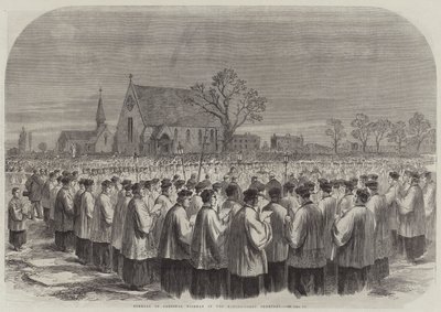 Funerale del Cardinale Wiseman nel cimitero di Kensal-Green da English School