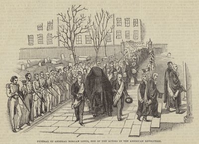 Funerale del Generale Morgan Lewis, uno degli attori della Rivoluzione Americana da English School