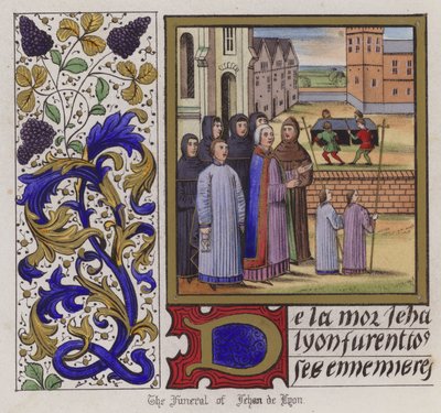 Funerale di Jehan De Lyon da English School
