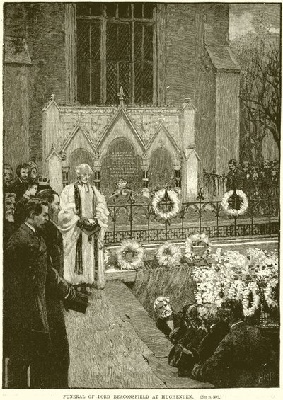 Il funerale di Lord Beaconsfield a Hughenden da English School