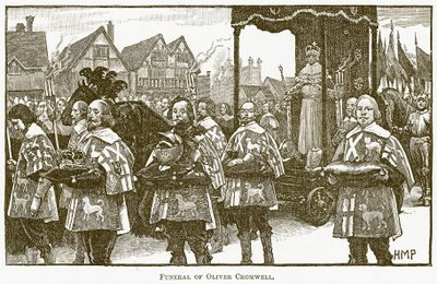 Funerale di Oliver Cromwell, illustrazione da The New Popular Educator, c.1891 da English School