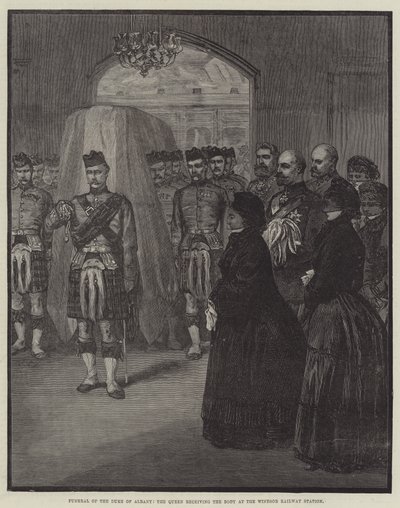 Funerale del Duca di Albany, la Regina riceve il corpo alla stazione ferroviaria di Windsor da English School