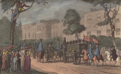 Processione funebre della regina Carolina, moglie separata di re Giorgio IV da English School