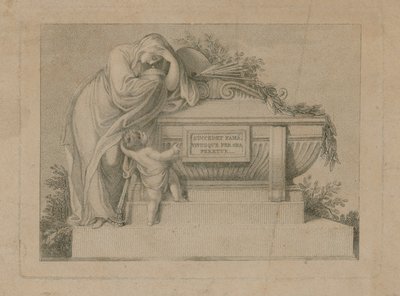 Biglietto funebre per Sir Joshua Reynolds, 3 marzo 1792 da English School