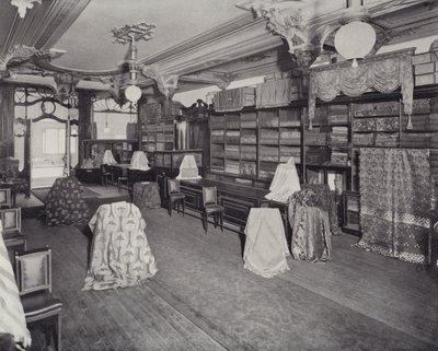 Reparto di arredamento e tessuti, Harrods (litografia) da English School