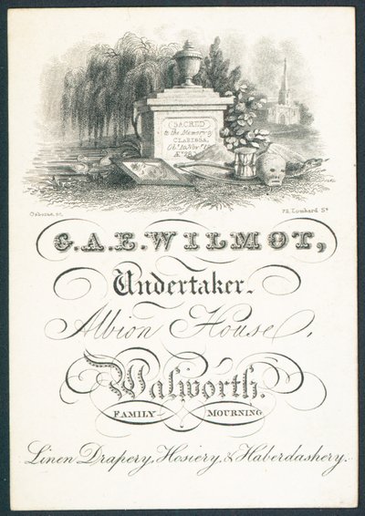 G A E Wilmot, impresario di pompe funebri da English School