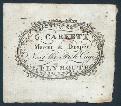 G Carkett, mercante di tessuti da English School