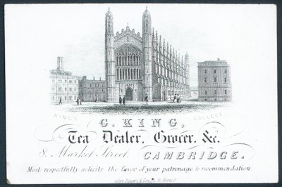 G King, commerciante di tè, droghiere ecc. da English School