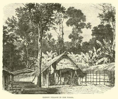 Villaggio del Gabon nei boschi da English School