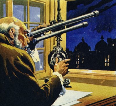 Galileo creò un telescopio e scoprì quattro satelliti di Giove da English School