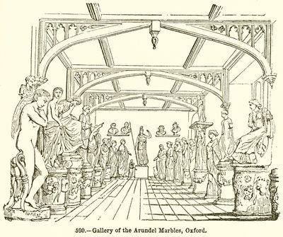 Galleria dei Marmi di Arundel, Oxford (incisione) da English School