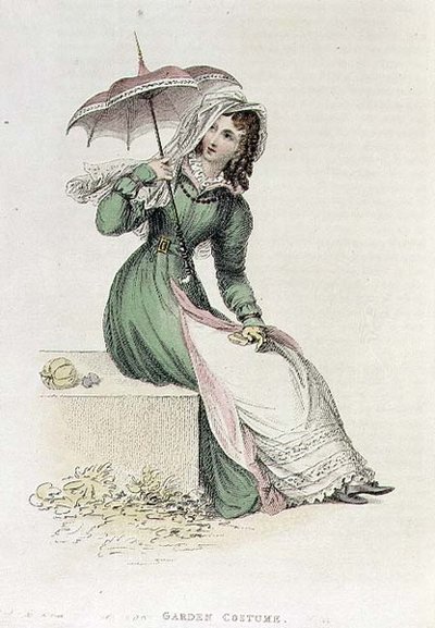Costume da giardino, tavola di moda da Ackermann