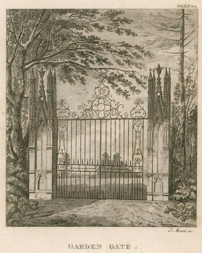 Cancello del giardino a Strawberry Hill, Twickenham, Londra da English School