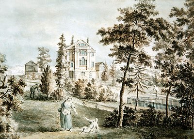 Padiglione del giardino in un parco, c.1725 da English School