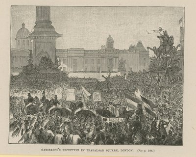La ricezione di Garibaldi a Trafalgar Square da English School