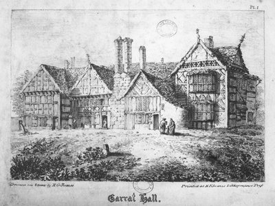 Garrat Hall, Manchester, inciso da H.G. James, fine XVIII secolo da English School
