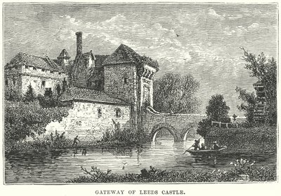 Porta del castello di Leeds (incisione) da English School