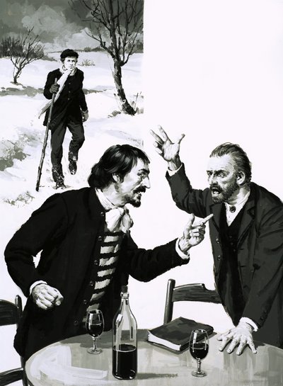 Gauguin e Van Gogh che litigano da English School